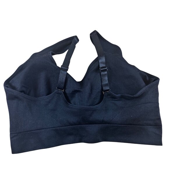 Puma XL Sports Bra Adjustable Straps V-Neck Lightweight Stretch Activewear BLK - Picture 9 of 12